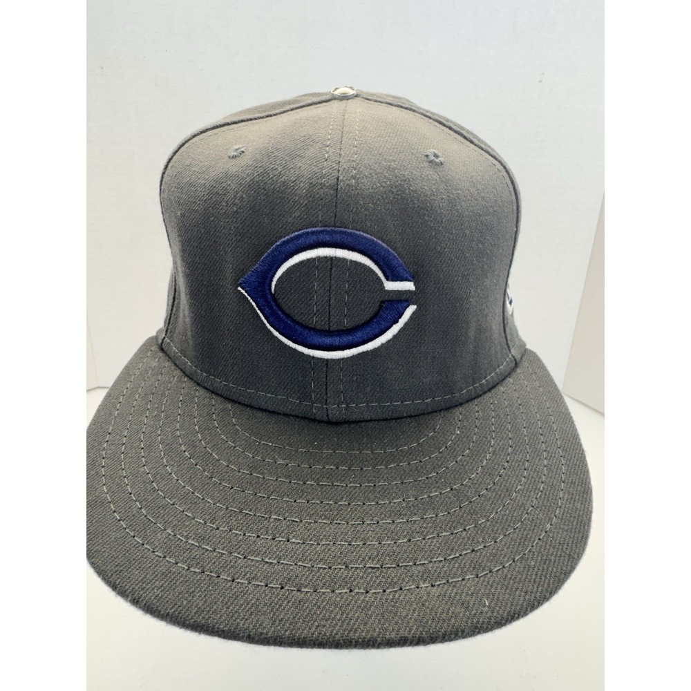 Chicago Bears Hat Cap Gray Embroidered NFL‎ Football New Era Fitted 7 3/8